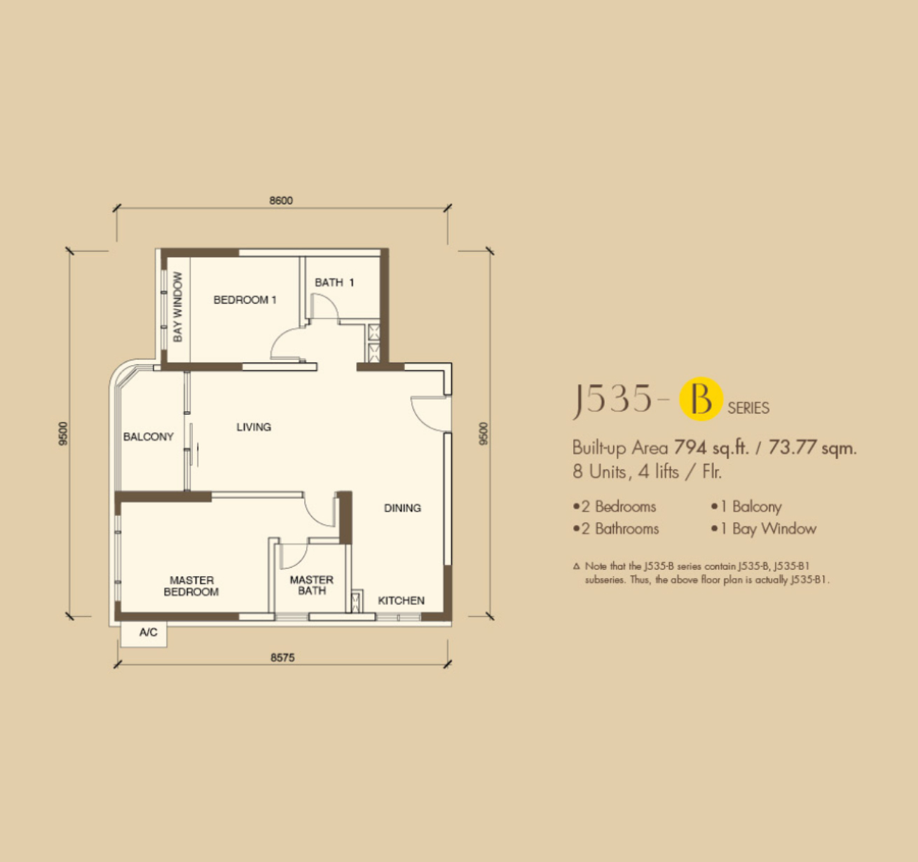 Country Garden Danga Bay 2 Bedrooms Plan B-1