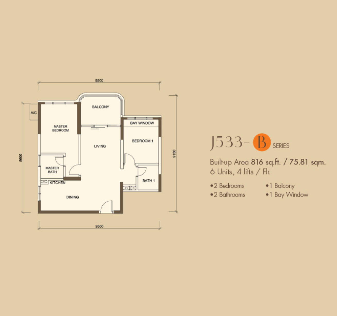 Country Garden Danga Bay 2 Bedrooms Plan B
