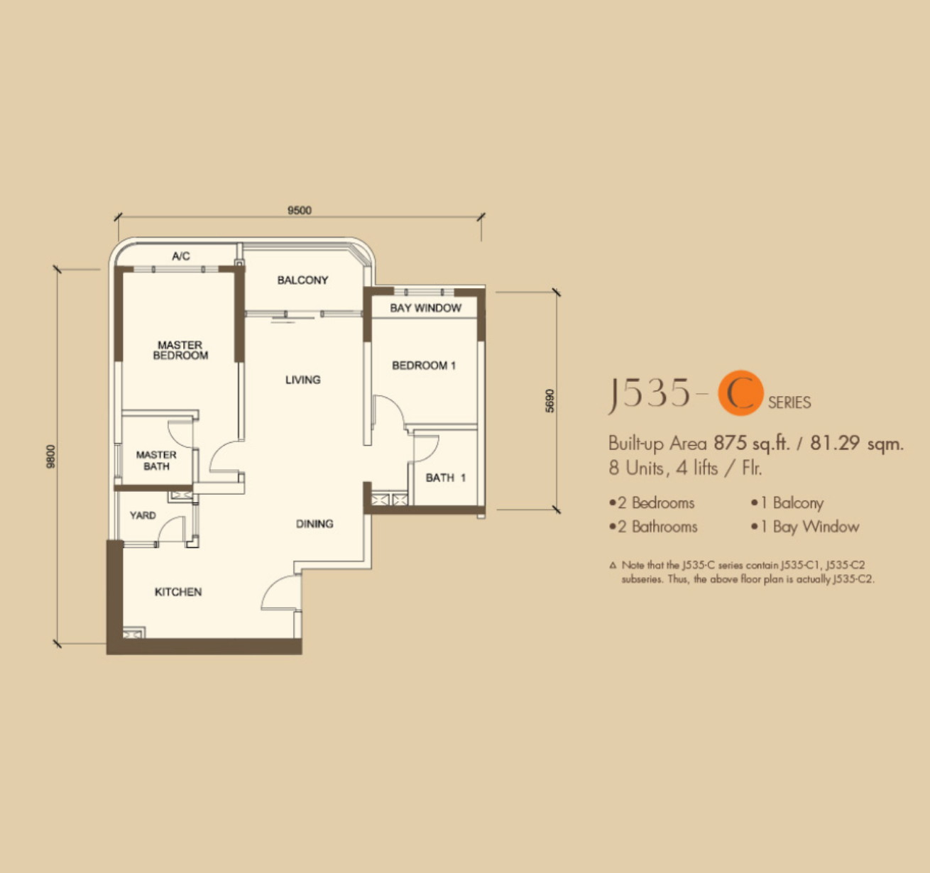 Country Garden Danga Bay 2 Bedrooms Plan C-1