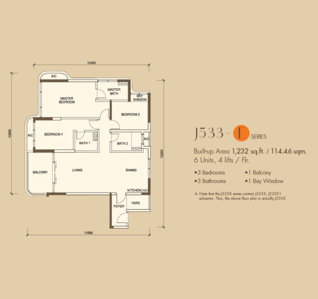 Country Garden Danga Bay 3 Bedrooms Plan E