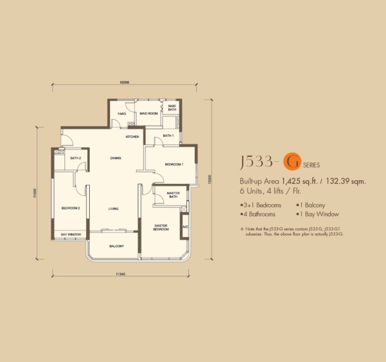 Country Garden Danga Bay 3+1 Bedrooms Plan G