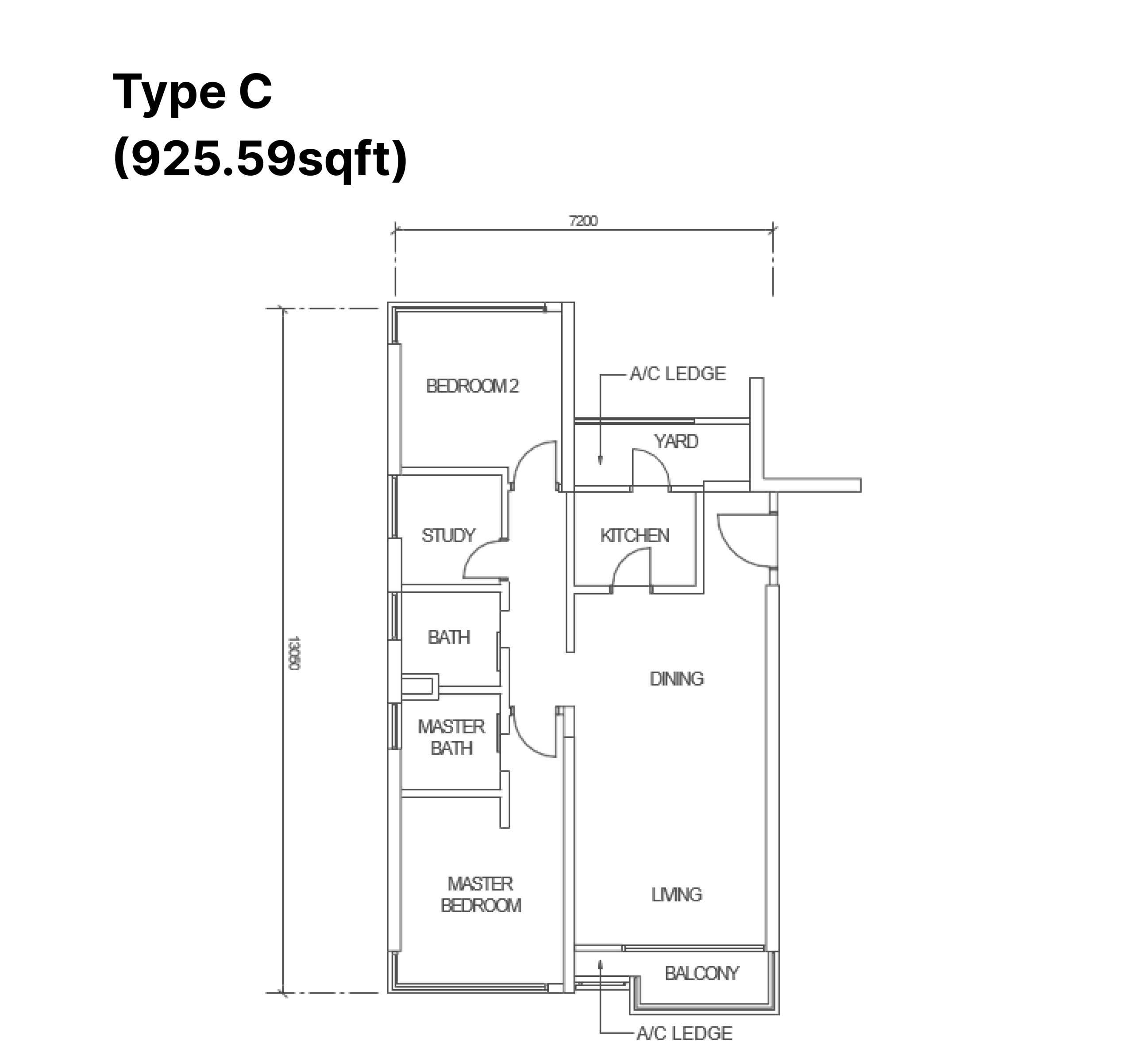 New Danga Bay Type C Floor Plan
