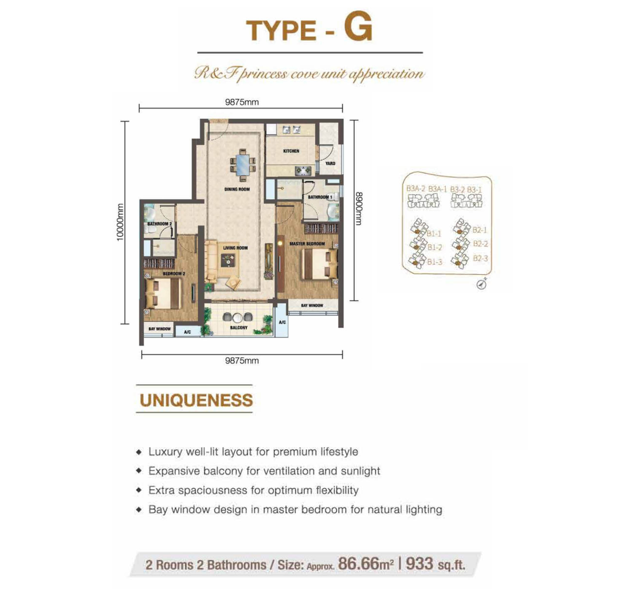 R&F 2 Bedrooms Type G
