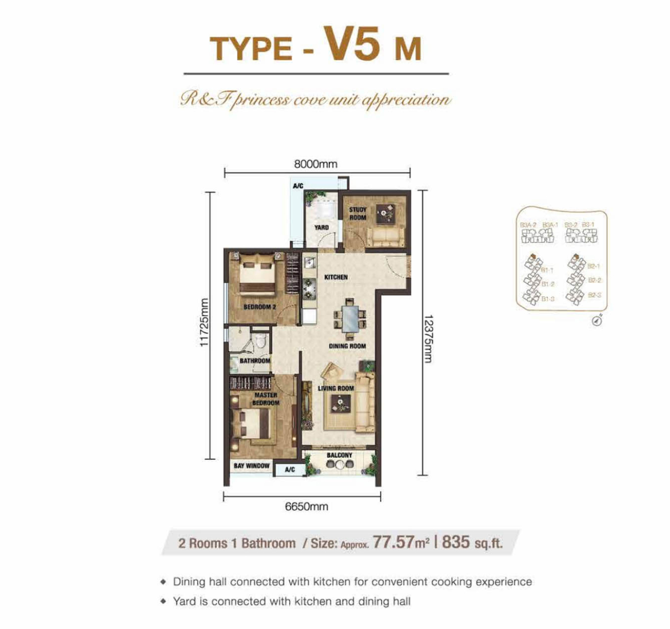 R&F 2 Bedrooms Type V5M