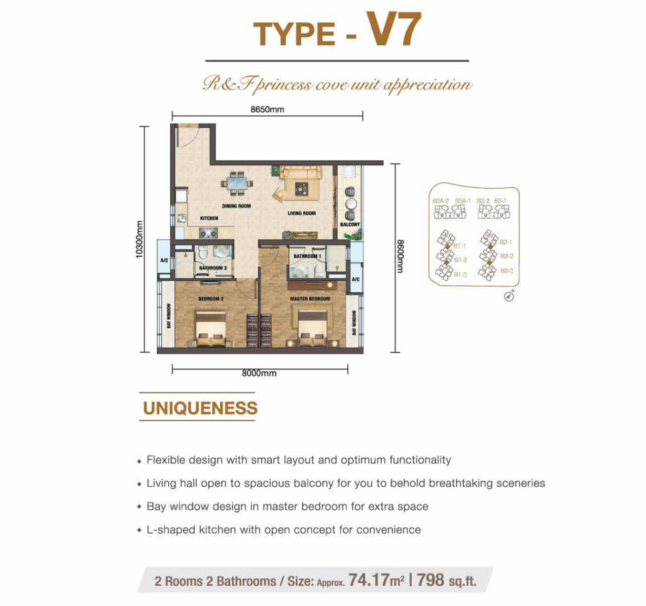 R&F 2 Bedrooms Type V7