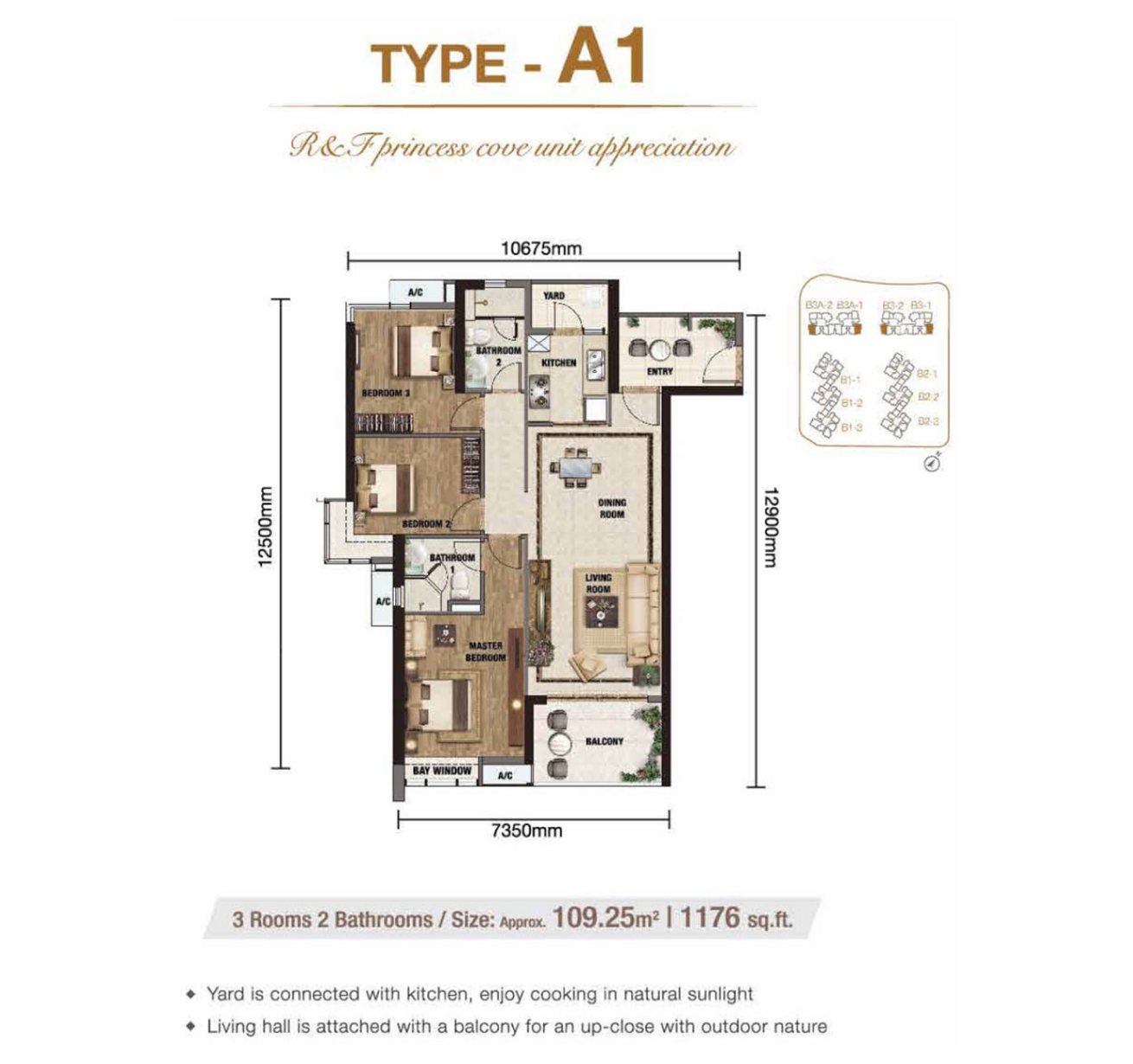 R&F 3 Bedrooms Type A1